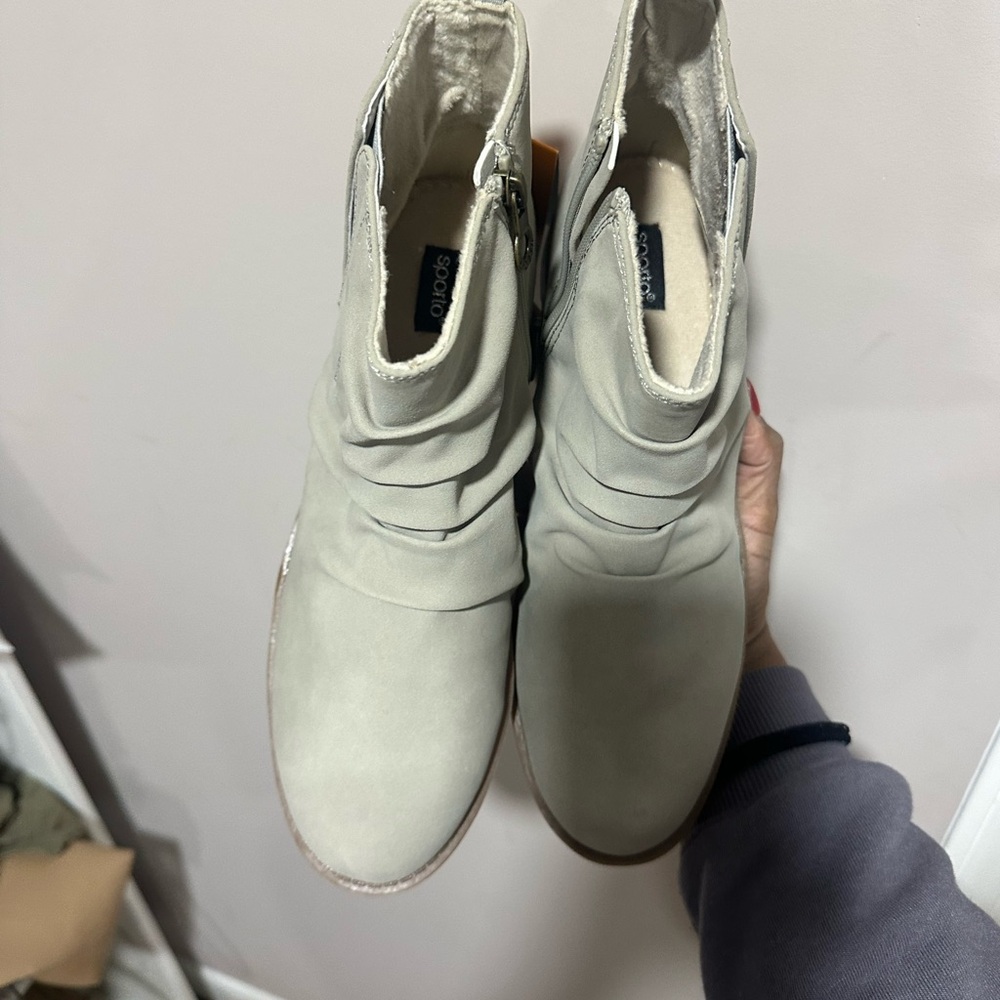 Sporto Women's Misty Taupe Ankle Boots